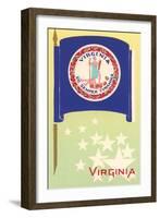 Flag of Virginia-null-Framed Art Print