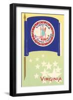 Flag of Virginia-null-Framed Art Print