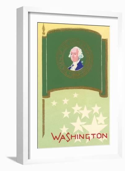 Flag of Washington-null-Framed Art Print