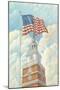 Flag over Indepence Hall, Philadelphia, Pennsylvania-null-Mounted Art Print