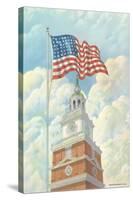 Flag over Indepence Hall, Philadelphia, Pennsylvania-null-Stretched Canvas