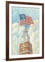 Flag over Indepence Hall, Philadelphia, Pennsylvania-null-Framed Art Print