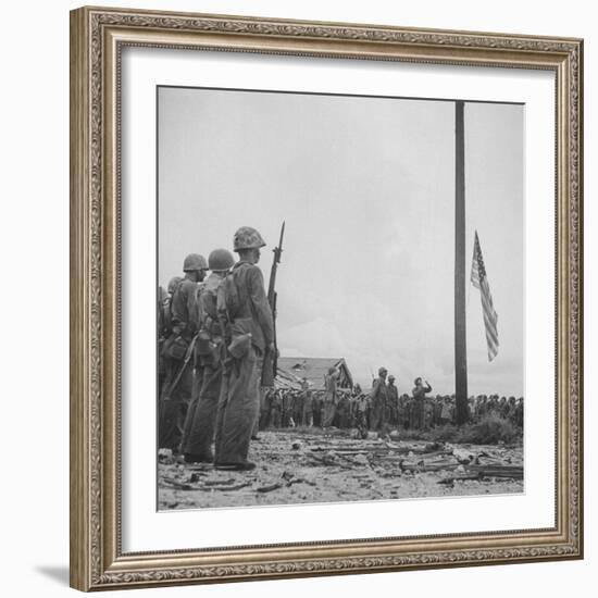 Flag Raising on Guam-null-Framed Photographic Print