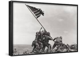 Flag Raising on Iwo Jima, c.1945-Joe Rosenthal-Framed Art Print