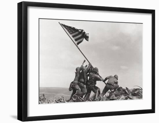 Flag Raising on Iwo Jima, c.1945-Joe Rosenthal-Framed Art Print