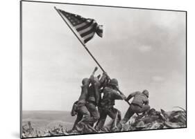 Flag Raising on Iwo Jima, c.1945-Joe Rosenthal-Mounted Art Print