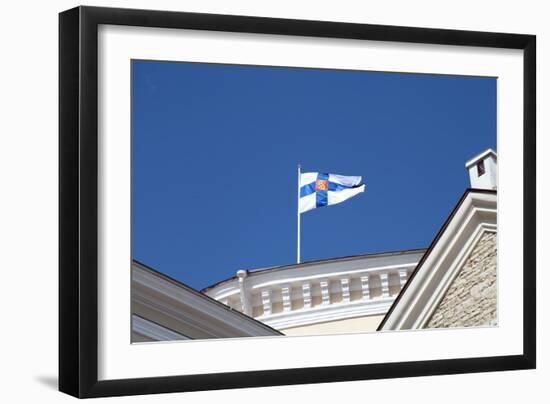 Flag, Tallin, Estonia, 2011-Sheldon Marshall-Framed Premium Photographic Print