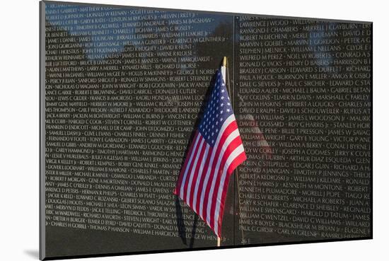 Flag Vietnam Veterans Memorial-null-Mounted Art Print