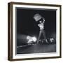 Flag Waver Beginning Drag Race-Hank Walker-Framed Photographic Print