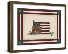 Flag with Basket of Apples-Debbie McMaster-Framed Giclee Print