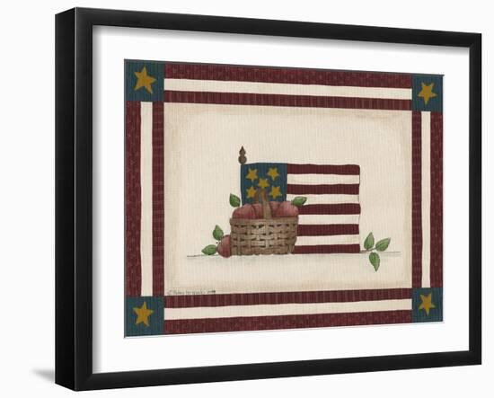Flag with Basket of Apples-Debbie McMaster-Framed Giclee Print
