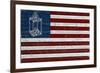 Flag with Paul Revere's Lantern-Lantern Press-Framed Art Print