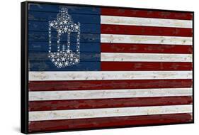 Flag with Paul Revere's Lantern-Lantern Press-Framed Stretched Canvas