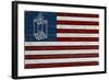 Flag with Paul Revere's Lantern-Lantern Press-Framed Art Print