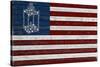 Flag with Paul Revere's Lantern-Lantern Press-Stretched Canvas