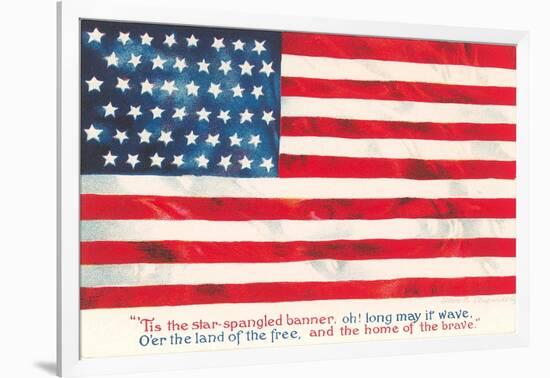 Flag with Poem-null-Framed Art Print