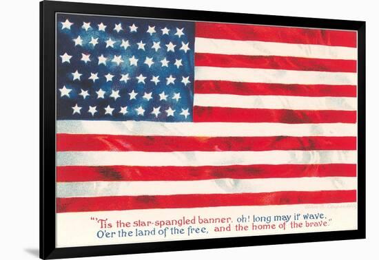 Flag with Poem-null-Framed Art Print