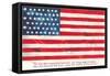 Flag with Poem-null-Framed Stretched Canvas