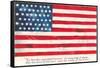 Flag with Poem-null-Framed Stretched Canvas