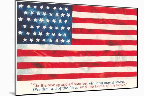 Flag with Poem-null-Mounted Art Print