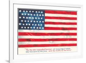 Flag with Poem-null-Framed Art Print