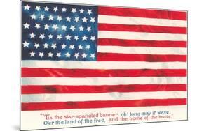 Flag with Poem-null-Mounted Art Print