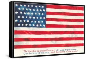 Flag with Poem-null-Framed Stretched Canvas