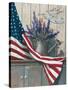 Flag with Purple Flowers-unknown Chiu-Stretched Canvas