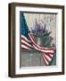 Flag with Purple Flowers-unknown Chiu-Framed Art Print