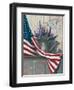 Flag with Purple Flowers-unknown Chiu-Framed Art Print