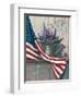 Flag with Purple Flowers-unknown Chiu-Framed Art Print