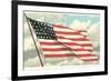 Flag with Sky Background-null-Framed Premium Giclee Print