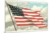 Flag with Sky Background-null-Mounted Premium Giclee Print
