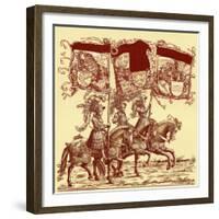 Flagbearers on horseback-Hans Burgkmair-Framed Giclee Print