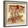 Flagbearers on horseback-Hans Burgkmair-Framed Giclee Print