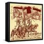 Flagbearers on horseback-Hans Burgkmair-Framed Stretched Canvas