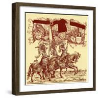 Flagbearers on horseback-Hans Burgkmair-Framed Giclee Print