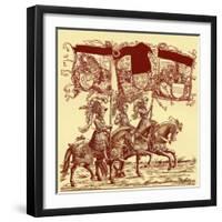 Flagbearers on horseback-Hans Burgkmair-Framed Giclee Print