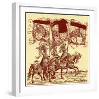 Flagbearers on horseback-Hans Burgkmair-Framed Giclee Print