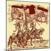 Flagbearers on horseback-Hans Burgkmair-Mounted Giclee Print