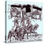 Flagbearers on horseback-Hans Burgkmair-Stretched Canvas
