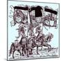 Flagbearers on horseback-Hans Burgkmair-Mounted Giclee Print