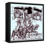 Flagbearers on horseback-Hans Burgkmair-Framed Stretched Canvas