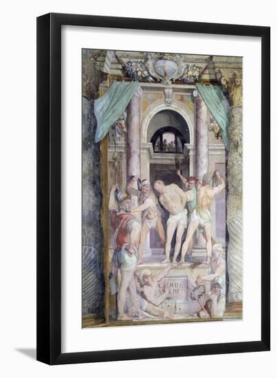 Flagellation, Fresco-Federico Zuccari-Framed Giclee Print