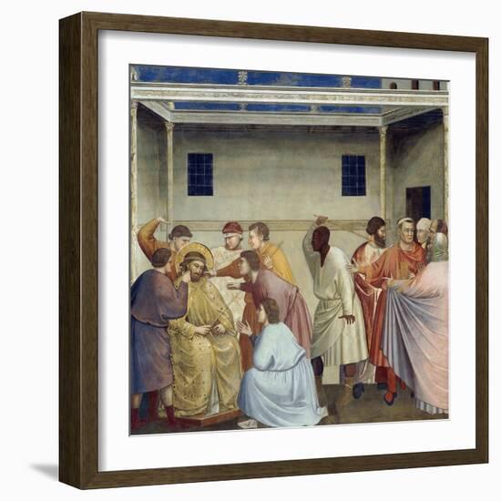 Flagellation of Christ, Detail from Life and Passion of Christ, 1303-1305-Giotto di Bondone-Framed Giclee Print
