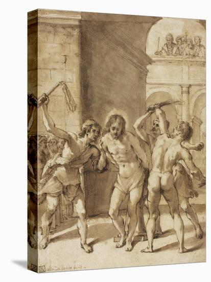 Flagellation of Christ-Guercino-Stretched Canvas