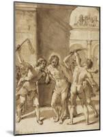 Flagellation of Christ-Guercino-Mounted Giclee Print