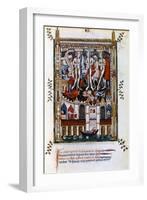 Flagellation of St Denis, St Rusticus and St Eleutherius, 1317-null-Framed Giclee Print