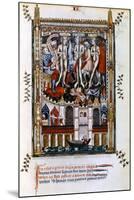 Flagellation of St Denis, St Rusticus and St Eleutherius, 1317-null-Mounted Giclee Print