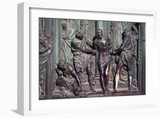 Flagellation, Panel from Series of Sorrows, 1906-Lodovico Pogliaghi-Framed Giclee Print